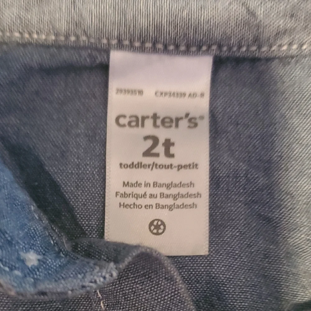 Carter's Denim Blue Kids Button-Up Shirt